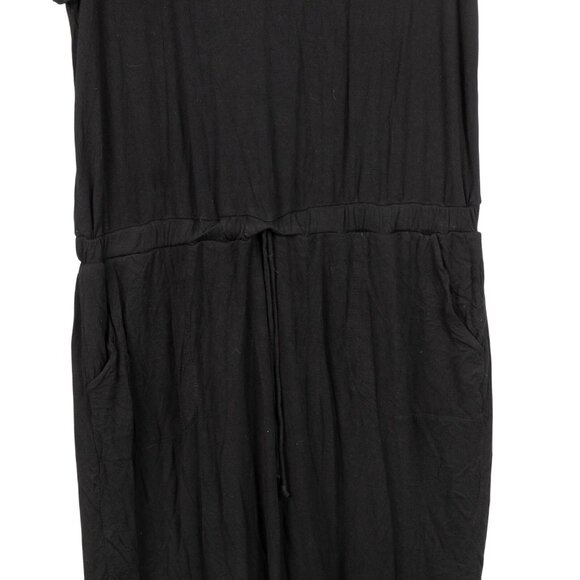 32 Degrees Cool Casual Dress XL Womens Black Short Sleeve Drawstring Stretch - Picture 3 of 6